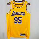 Lakers TOSCANO #95 Yellow 1:1 Quality NBA Jersey 24/25
