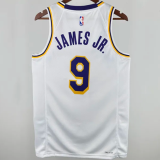 2025 Lakers JAMES JR. #9 White 1:1 Quality NBA Jersey热压
