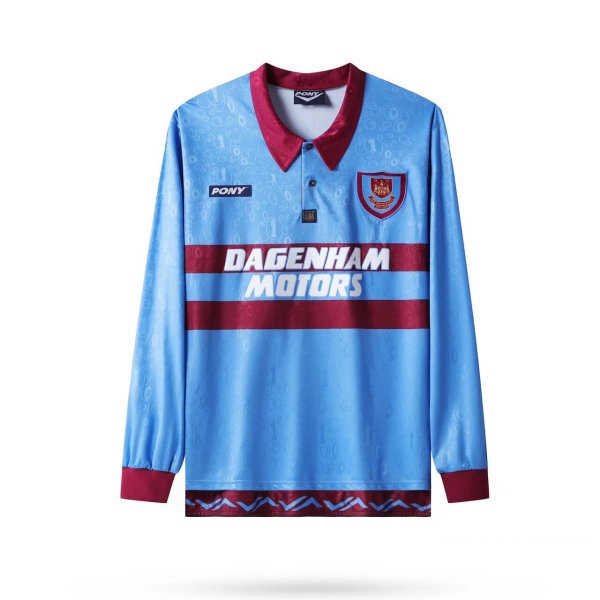 West Ham Away Long sleeve Retro 1:1 Quality Soccer Jersey 1995/1997