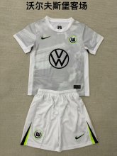 Wolfsburg  Away Kids 1:1 Quality Soccer Jersey 25/26