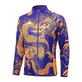 Real Madrid Purple (Inkjet Dragon) Training Tracksuit 1:1 Quality Training Jersey 24/25