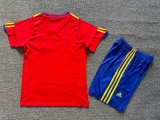 Spain Home Kids Kits  Retro 1:1 Quality Soccer Jersey 2010