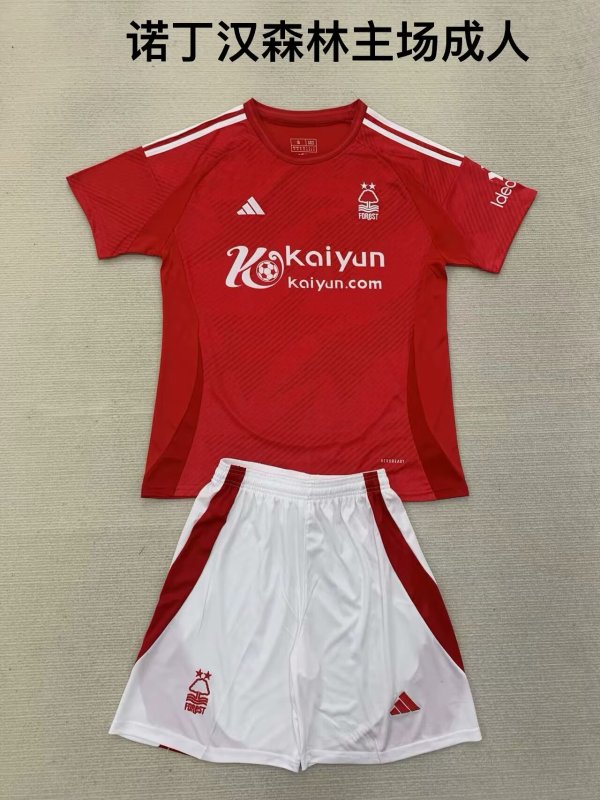Nottingham Forest Home Adult Kits 1:1 Quality Soccer Jersey 24/25(成人套装)