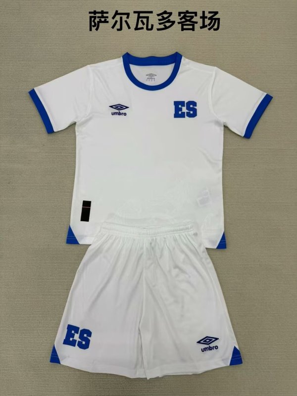El Salvador Away 1:1 Kids Soccer Jersey 25/26