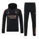Paris Hooded Long Sleeved Black 1:1 Training suit 24/25
