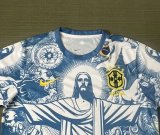 Brazil Jesus Blue Goddess Fans 1:1 Quality Soccer Jersey 25/26