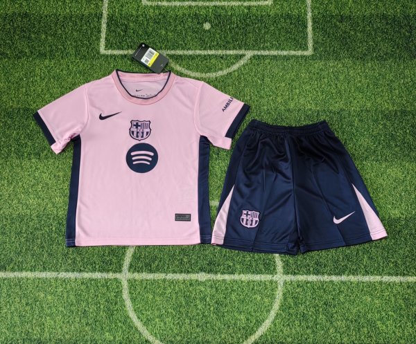 Barcelona  Special Edition Dark Pink Kids Kits 1:1 Quality Soccer Jersey 25/26