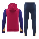 Barcelona Hooded Long Sleeved Red 1:1 Training suit 24/25