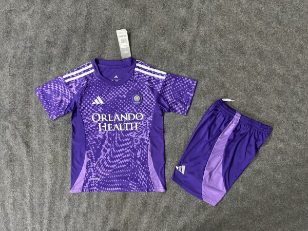Orlando City SC Home Kids 1:1 Quality Soccer Jersey 25/26