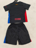 Barcelona Away Kids Kits 1:1  Soccer Jersey 24/25（胸前大logo）