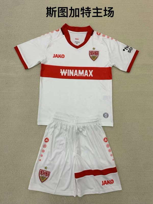 Stuttgart Home Kids 1:1 Quality Soccer Jersey 24/25