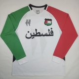 Palestine White Fans Long sleeve 1:1 Quality Soccer Jersey 24/25