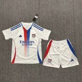 Lyonnais Home Kids Kits 1:1 Quality Soccer Jersey 24/25
