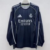 Real  Madrid  Long sleeves Away Fans 1:1 Quality Soccer Jersey 25/26