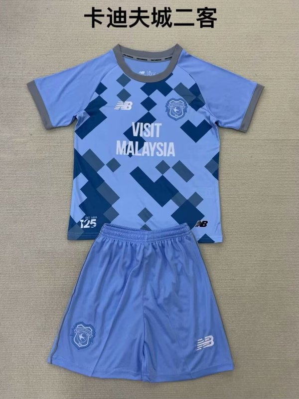 Cardiff City Third Kids Kits 1:1 Quality Soccer Jersey 24/25