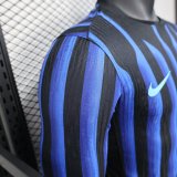 Inter Milan Home Long sleeve Player 1:1 Quality Soccer Jersey 25/26