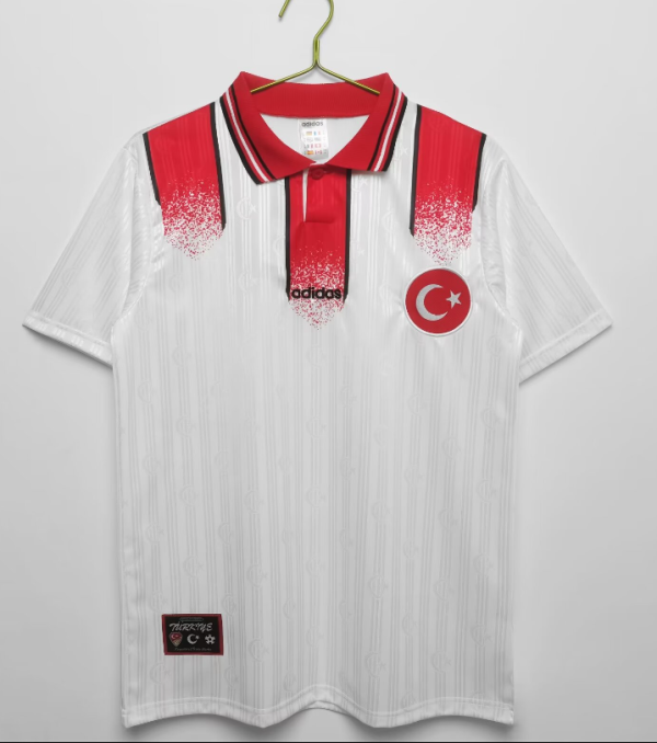 Türkiye Away Retro Soccer Jersey 1996