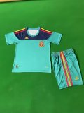 Spain Goalkeeper Kids Kits  Retro 1:1 Quality Soccer Jersey 2010