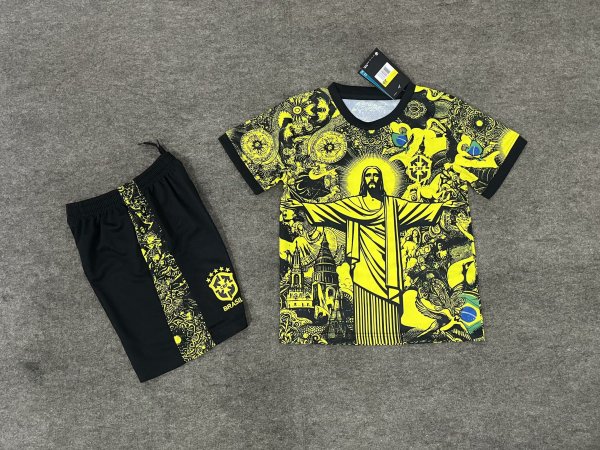 Brazil Special Edition Kids 1:1 Quality Soccer Jersey 24/25