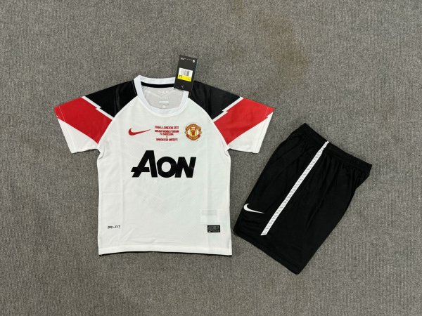 Manchester United Away Kids Kits Retro 1:1  Quality Soccer Jersey 2011/2012