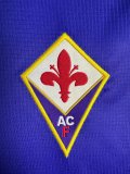 Fiorentina Home Blue Long Sleeve Fans Retro 1:1 Quality Soccer Jersey 1998/1999