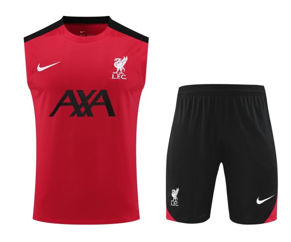 Liverpool Black and Red 1:1 Quality Training Vest(A-Set)24/25