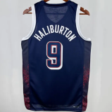 Team USA HALIBURTON #9 Sapphire Blue 1:1 Quality  NBA Jerseys 2025