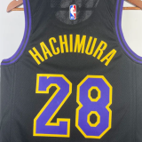 23/24 Lakers HACHIMURA #28 Black City Edition 1:1 Quality NBA Jersey