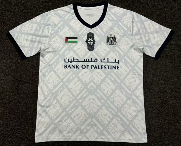 Palestine  Grey White  Fans 1:1 Quality Soccer Jersey 24/25