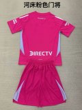 River Plate Goalkeeper Pink Kids Kits 1:1 Quality Soccer Jersey 24/25