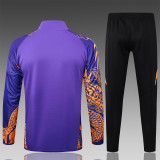 Real Madrid Purple (Inkjet Dragon) Training Tracksuit 1:1 Quality Training Jersey 24/25
