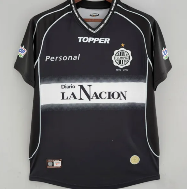 Club Olimpia Away Black Fans 1:1 Soccer Jersey 2002