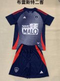 Stade Brestois 29 Third Kids Kits 1:1 Quality Soccer Jersey 24/25