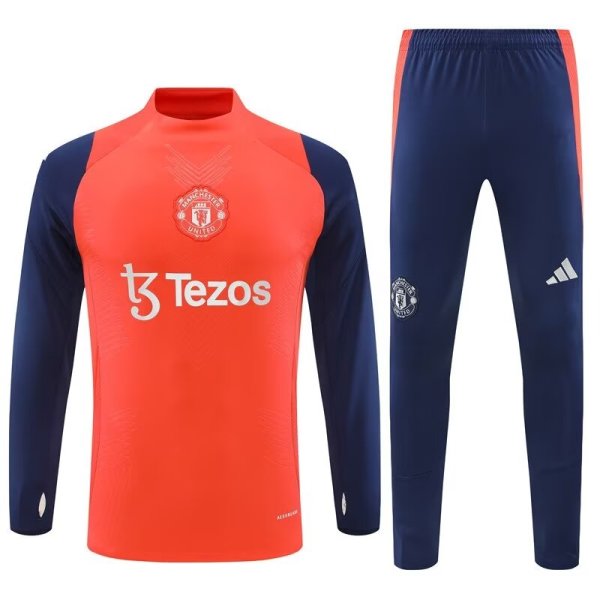 Manchester United Orange Red Player 1:1 Quality Training Jersey 24/25