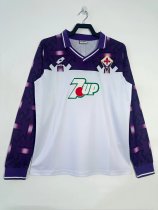 Fiorentina Away Long Sleeve Fans Retro 1:1 Quality Soccer Jersey 1992/1993 Fiorentina Away Long Sleeve Fans Retro 1:1 Quality Soccer Jersey 1992/1993
