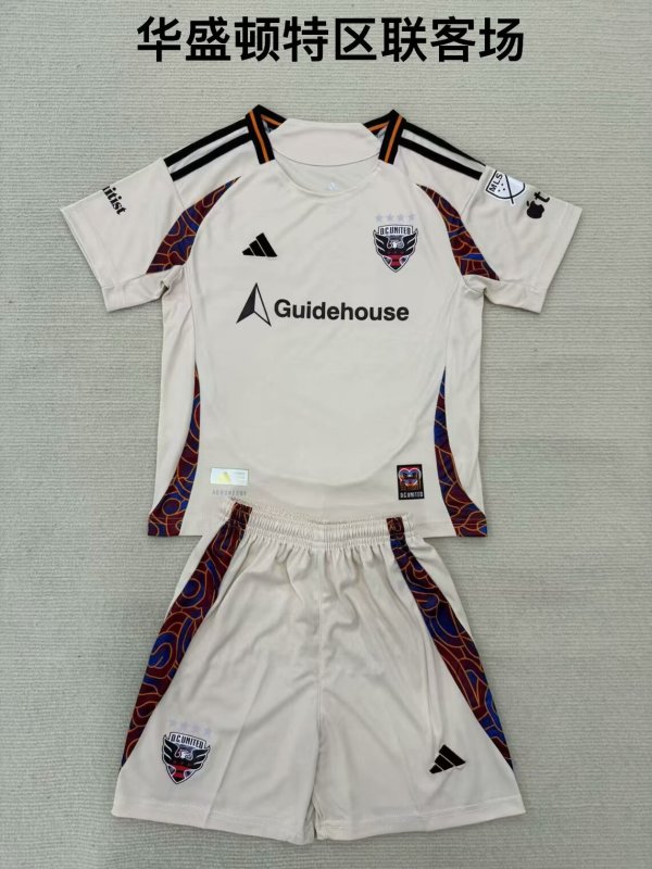 D.C. United Away Kids 1:1 Quality Soccer Jersey 25/26