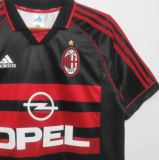 AC Milan Third Black Fans 1:1 Retro Soccer Jersey 1998/1999