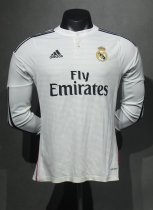 Real Madrid Home Long Sleeve Player Retro 1:1 Quality Soccer Jersey 2014/2015 Real Madrid Home Long Sleeve Player Retro 1:1 Quality Soccer Jersey 2014/2015