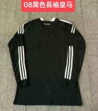 2008/2009 Real Madrid Away Black Long Sleeve Retro 1:1 Quality Soccer Jersey