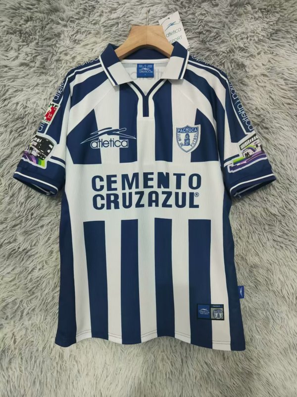 Pachuca Home Fans Retro 1:1 Quality Soccer Jersey 1999