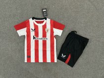 Athletic Bilbao Home Kids Kits 1:1 Quality  Soccer Jersey 24/25