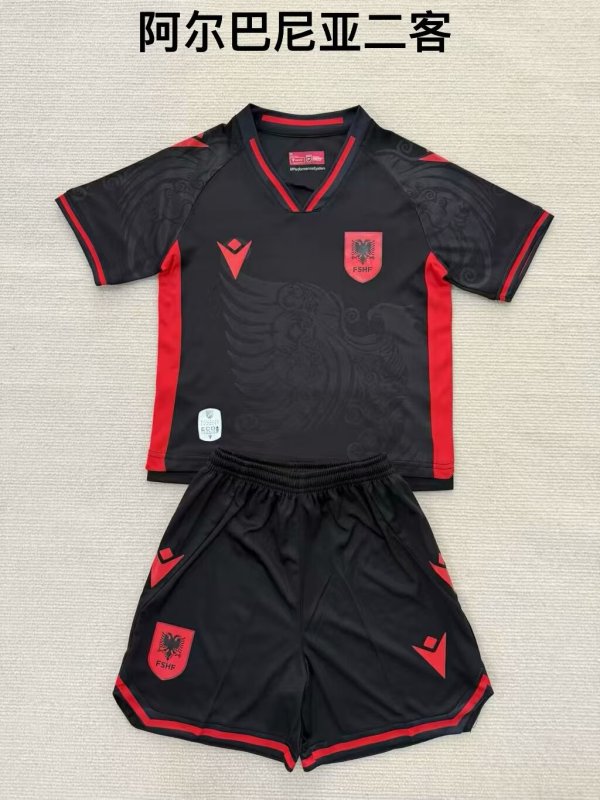 Albania Third Kids Kits 1:1 Quality Soccer Jersey 25/26