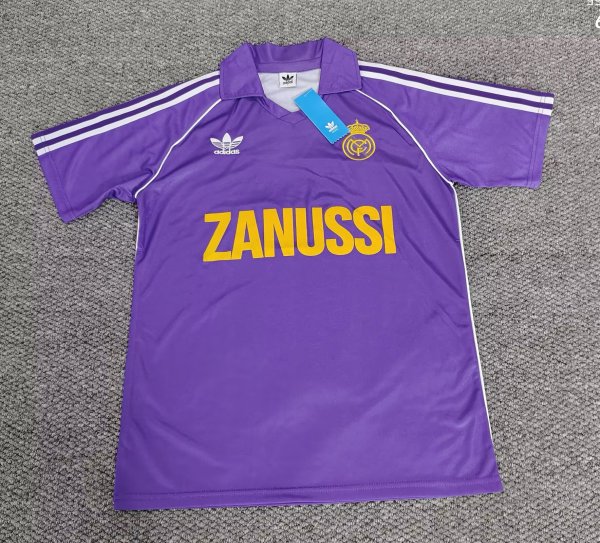 Real Madrid Away Fans Retro Purple 1:1 Quality Soccer Jersey 1984/1985
