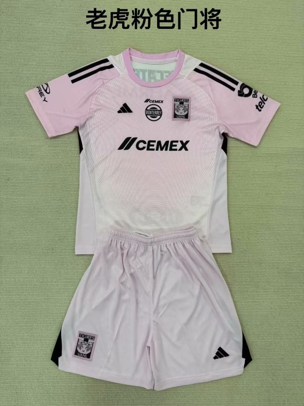 25/26 Tiger pink goalkeeper Kids 1:1 Quality Soccer Jersey