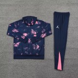Paris Hooded long sleeved Blue 1:1 Training suit 24/25