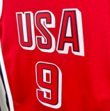 Team USA HALIBURTON #9 Red 1:1 Quality NBA Jerseys 2024