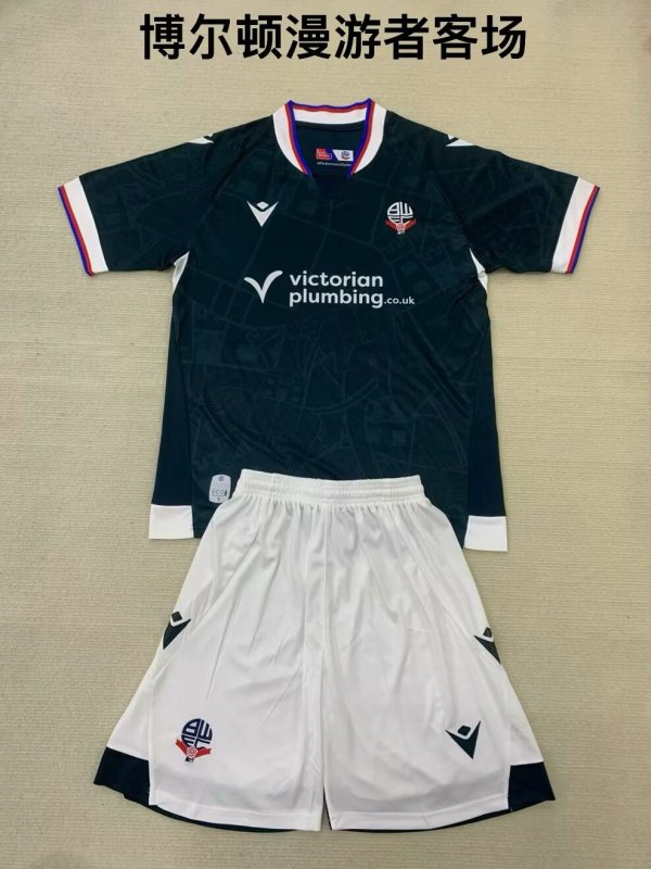 Bolton Wanderers Away Kids Kits 1:1 Quality Soccer Jersey 24/25