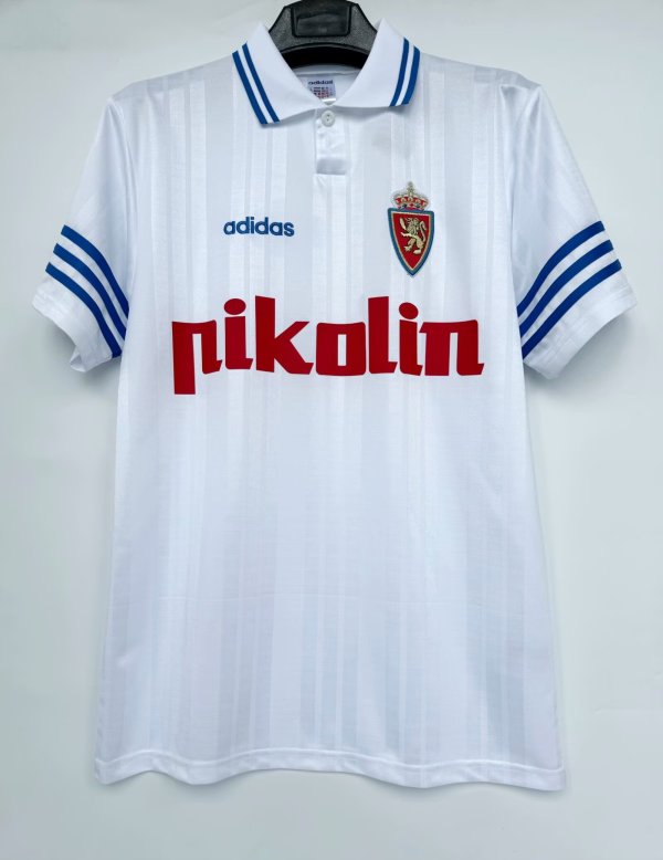Real Zaragoza Home White Fans Retro 1:1 Quality Soccer Jersey 1995/1996