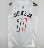 Miami Heat JAQUEZ JR. #11 White  City Edition 1:1  Quality NBA Jersey 24/25