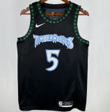 Timberwolves EDWARDS #5 Black Retro1:1 Quality NBA Jersey 24/25